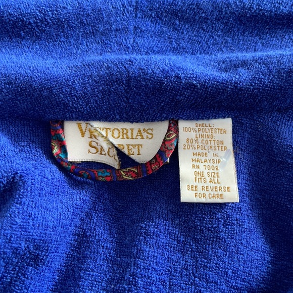 Vintage Victoria Secret paisley terry cotton satin robe - Picture 8 of 12